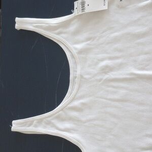 GAP •  white long cotton tank.